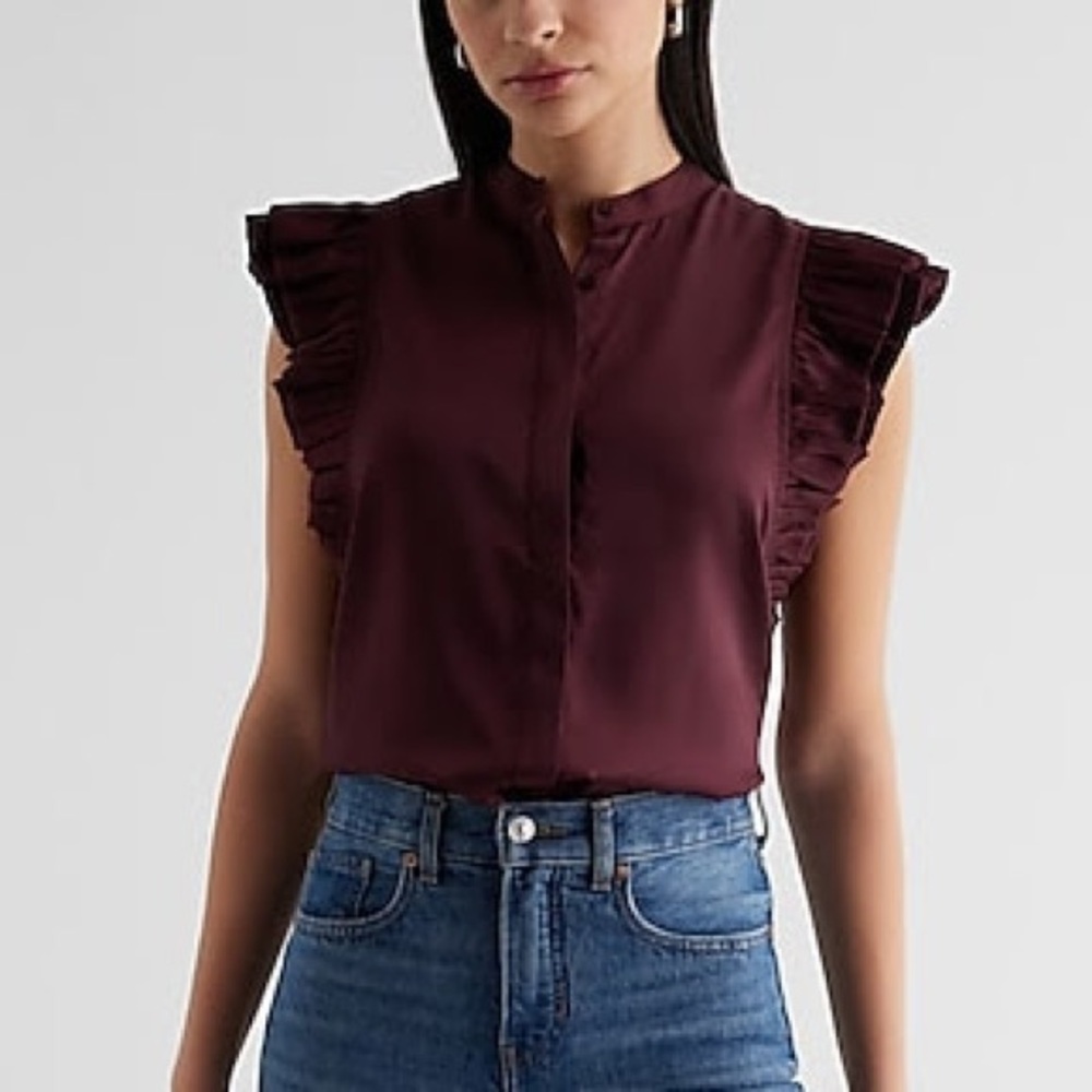 Express Flutter Sleeve Gramercy Blouse